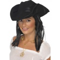 Pirátsky klobúk s vlasmi