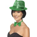 Flitrovaný klobúk - zelený