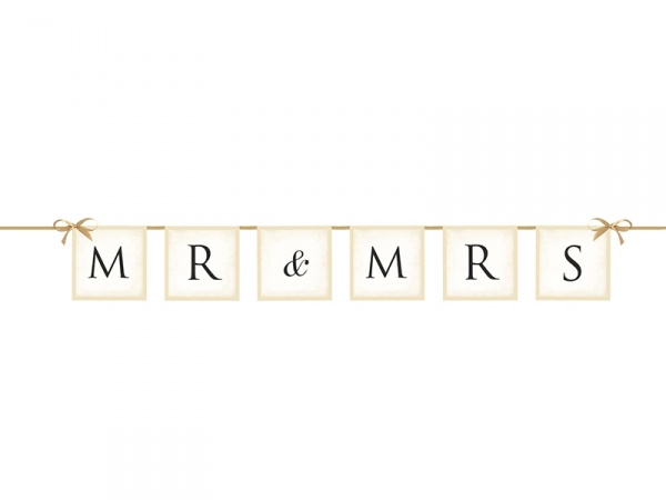 " MR & MRS" nápis