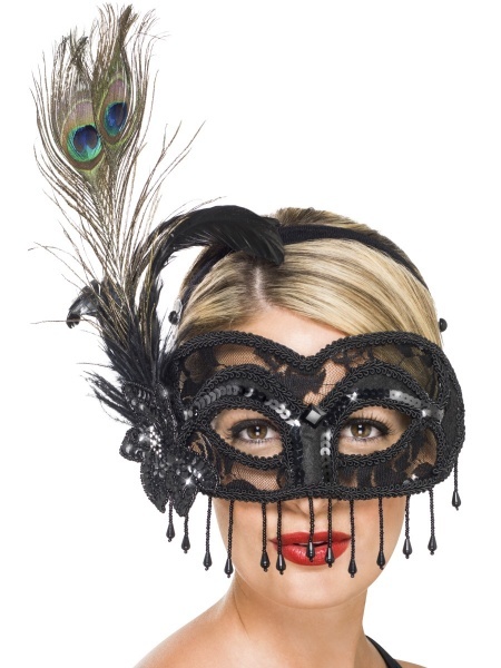 Benátska maska Colombina - krajka